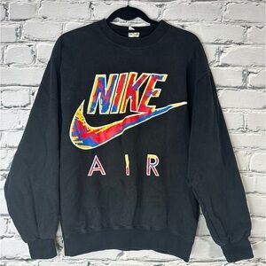 Nike Air Vintage 90s Graffiti Sweatshirt Men XL Black Urban Jungle Spike Lee y2k
